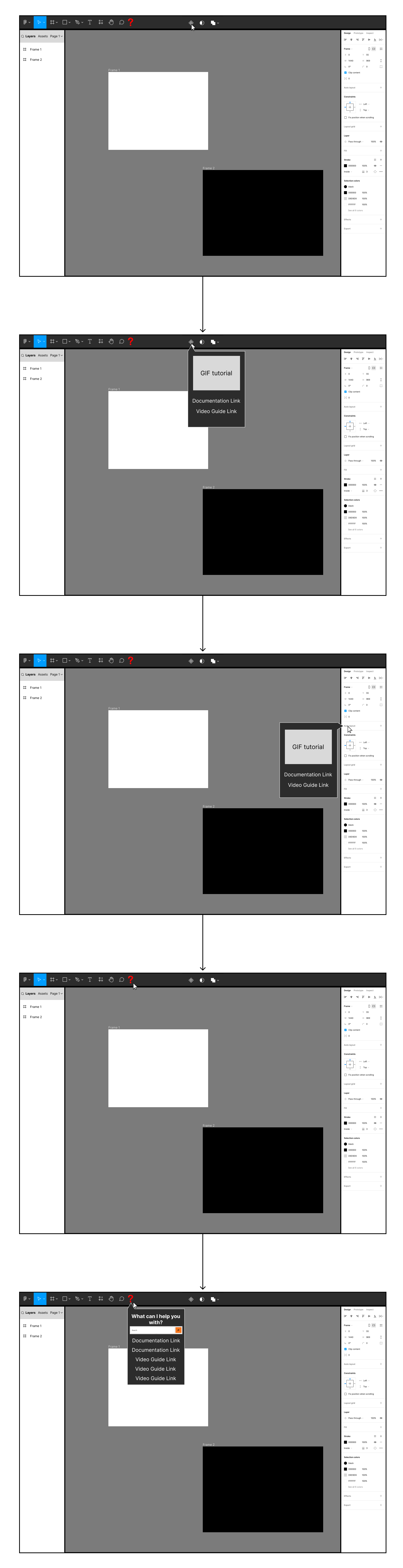 A digital wireframe for the project